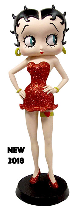Betty Boop Garter Red Glitter - Click Image to Close
